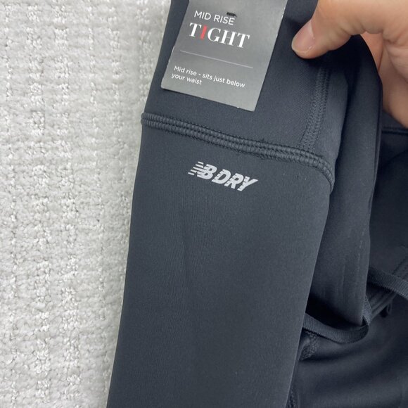 New Balance Printed Accelerate Black Reflective Running Mid Rise Tight Wom XS - Picture 8 of 14